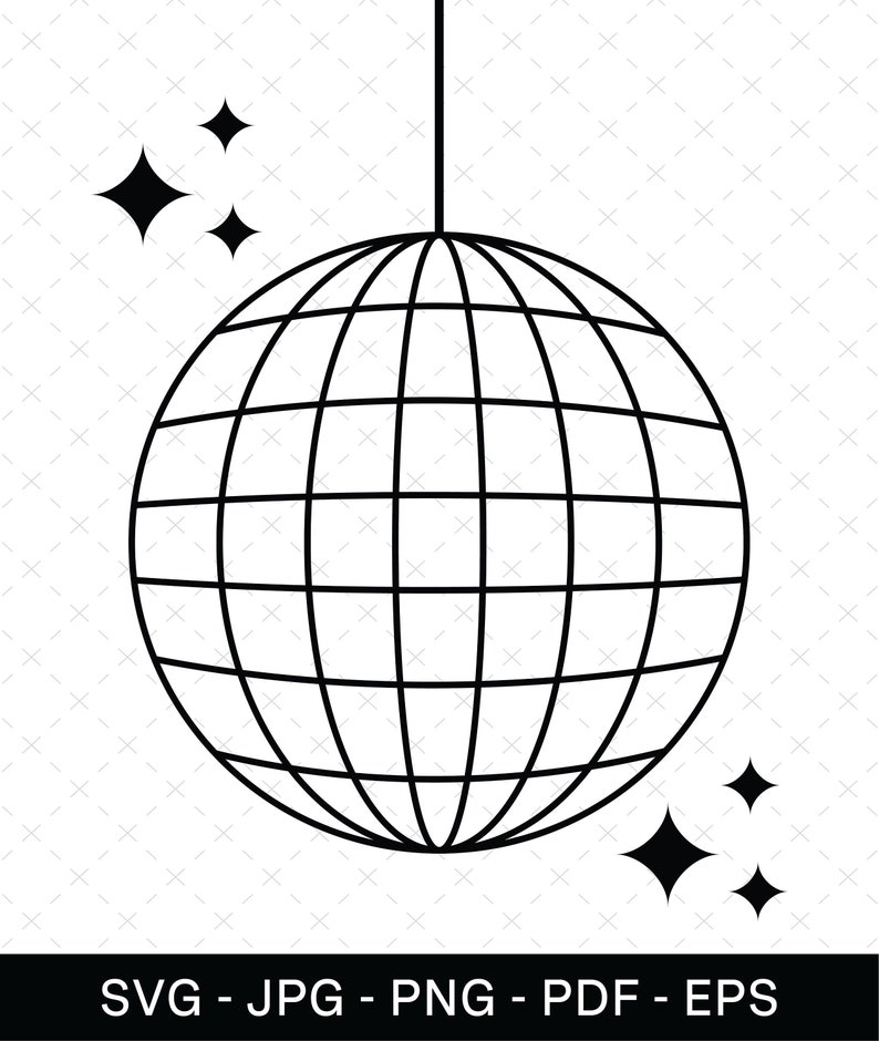 Disco Ball SVG - Etsy
