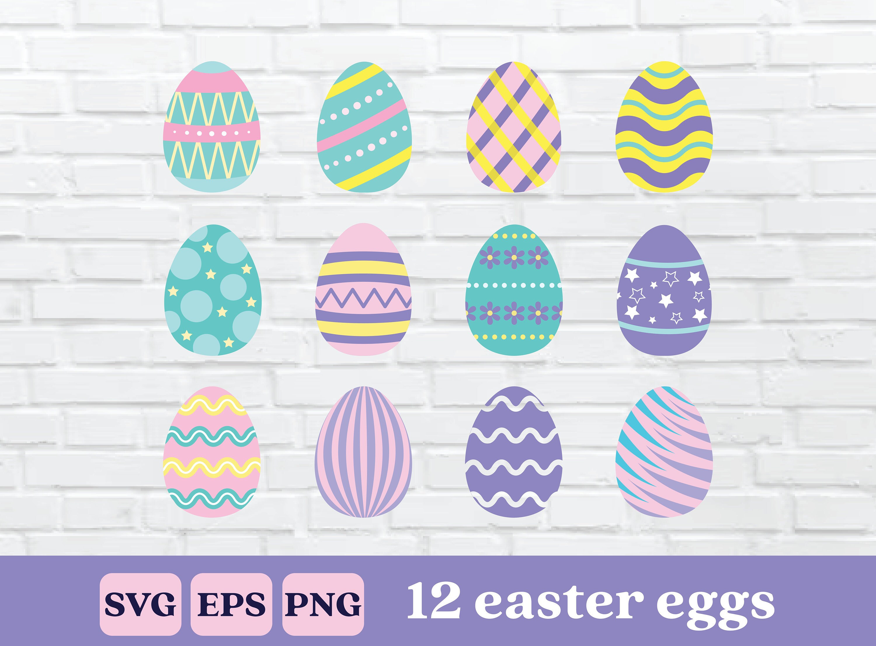 Colorful Easter Eggs Svg , Easter Svg Files for Cricut, Svg Easter Egg ...