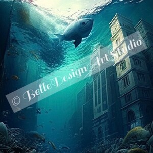 Underwater World, digital wallpaper, 3D