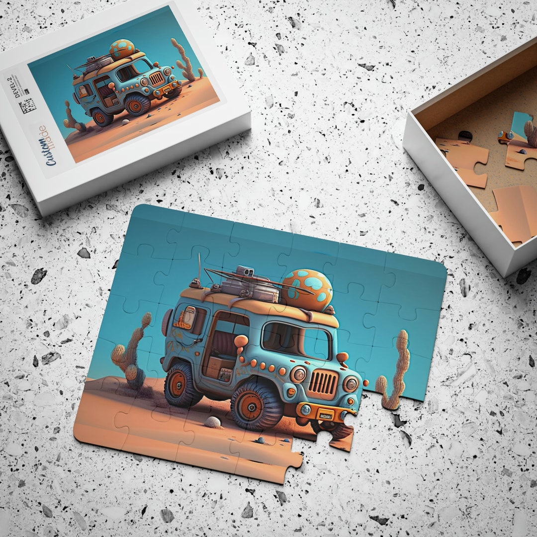Kids Jigsaw Puzzle Jeep 30 Piece Vehicle Children Jigsaw Etsy
