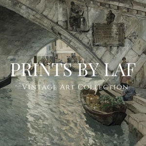 Samsung Frame TV Art Venice Canal Painting Digital PRINTABLE Vintage Italy Art Print Moody Tonal Wall Art Instant Download
