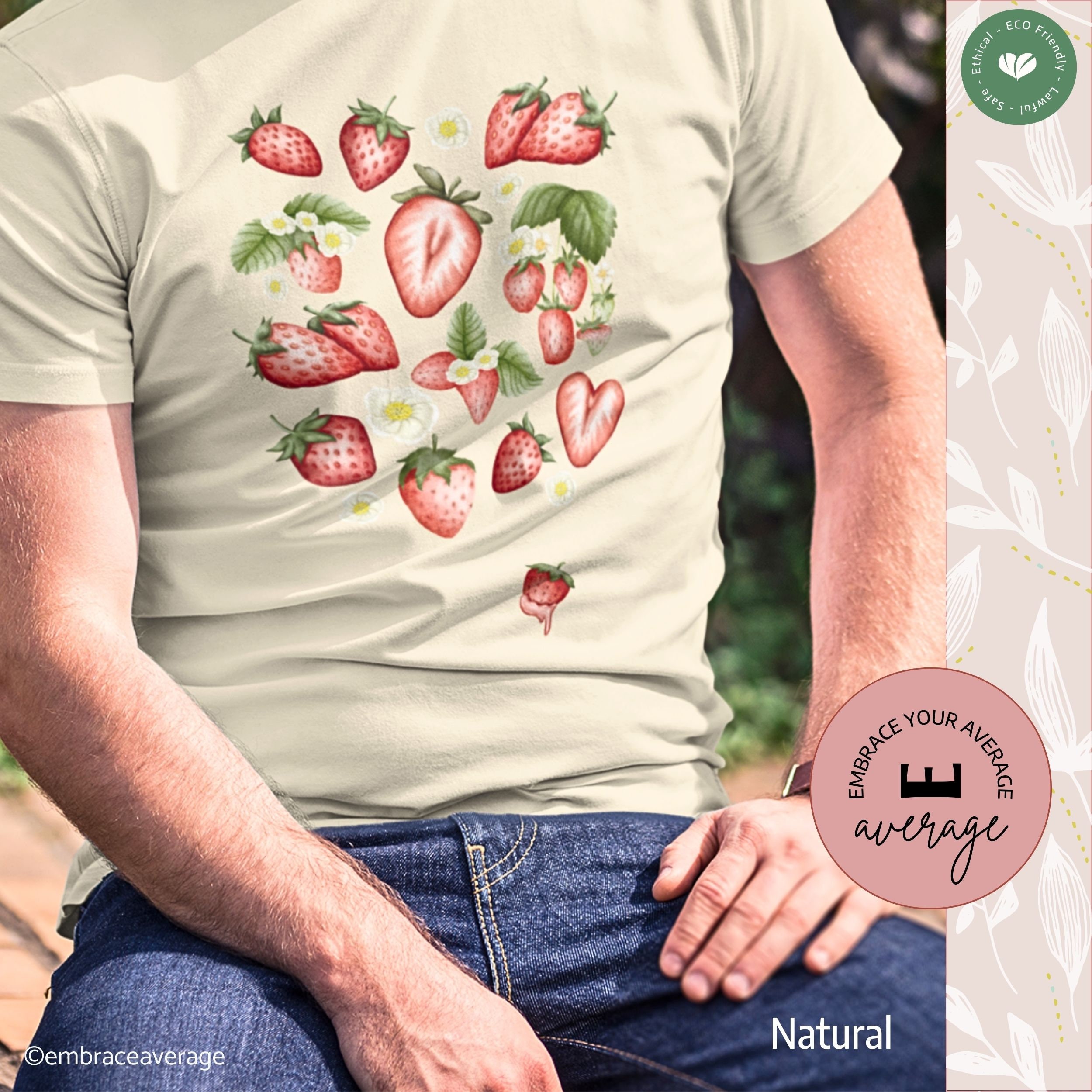 STRAWBERRY SHIRT, Strawberries Shirt, Strawberry Flower Shirt