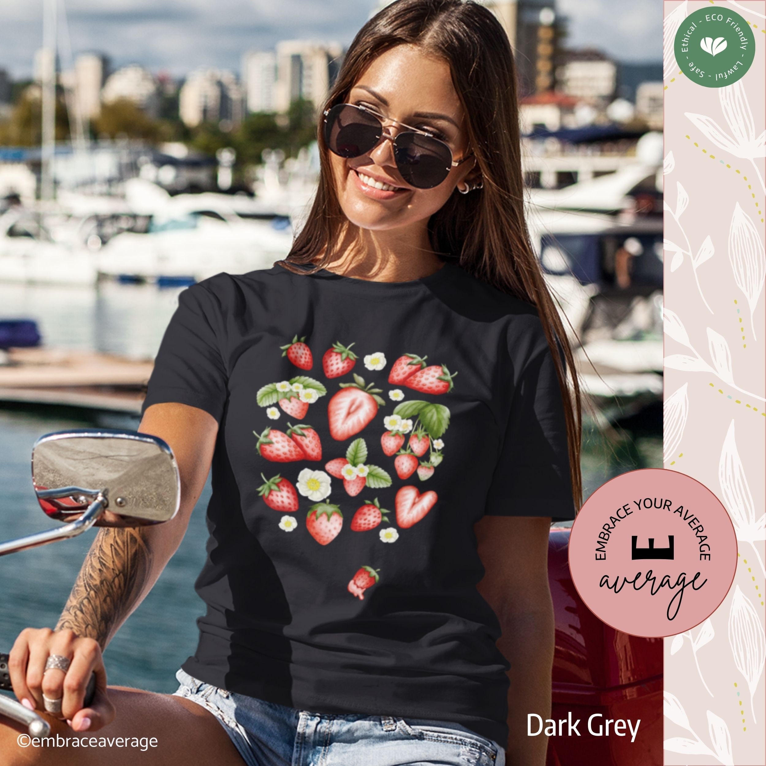 STRAWBERRY SHIRT, Strawberries Shirt, Strawberry Flower Shirt