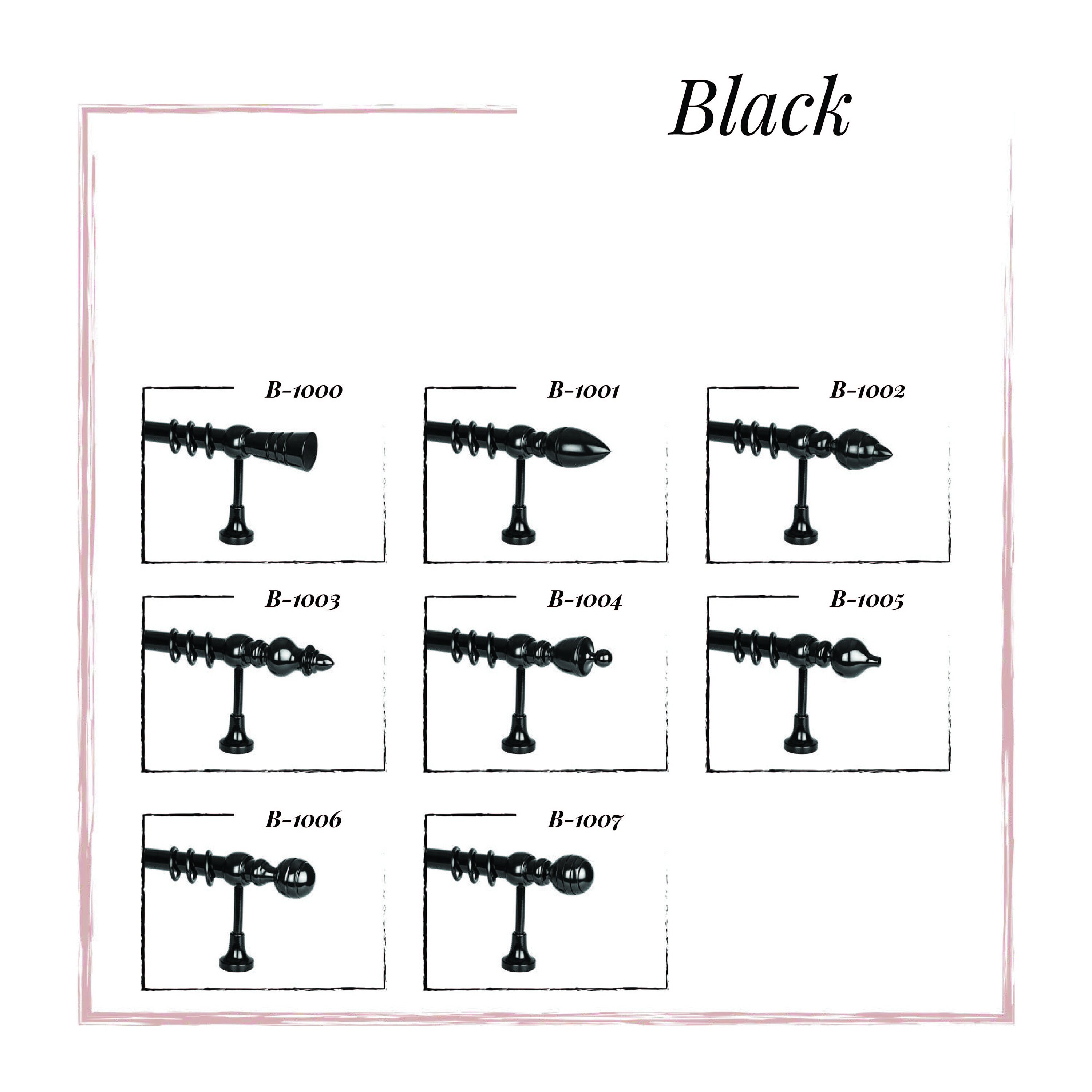 Luxury Retro Rustic Curtain Rod Set, Single/double Rod Sets, 1 1/6 30mm Rods, Wood Finials, Rod