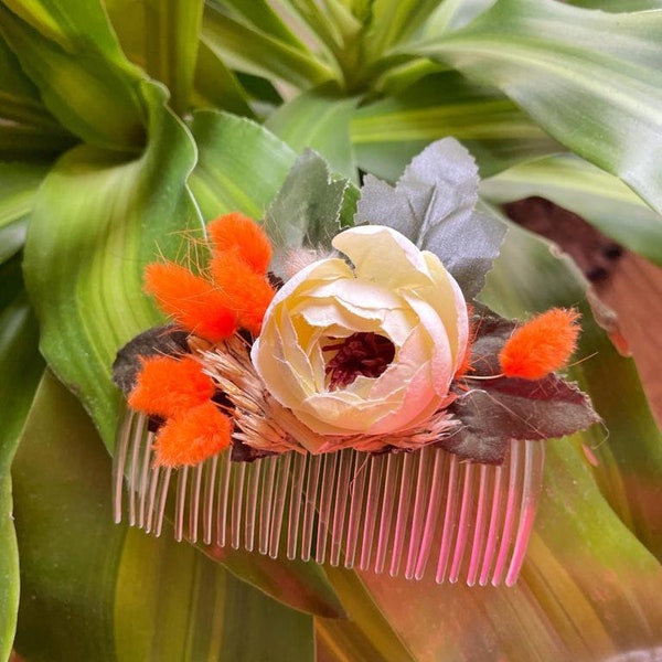 Beautiful Floral Haircomb Handcrafted and Unique