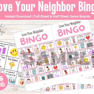 Love Your Neighbor-bingokaarten