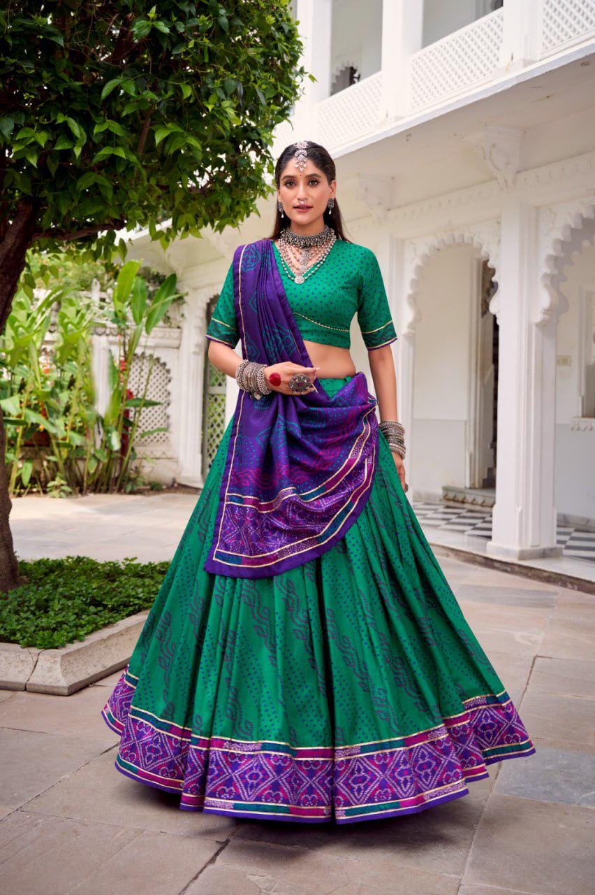Green Lehenga Garba - Etsy