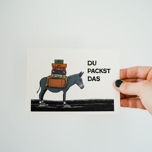 Postkarte Grußkarte - Du packst das