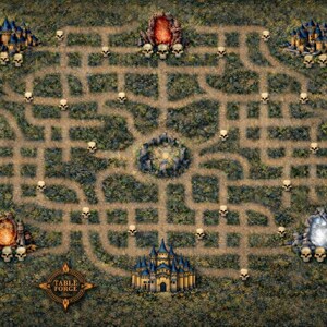 Table Forge: Earth Hub Desk Mat  Modular Fantasy RPG Map Core System