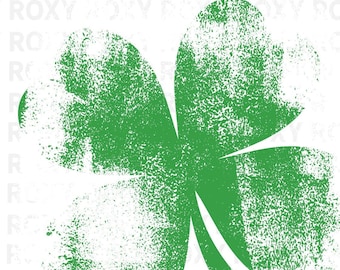 Distressed Clover svg, Irish SVG, St Patricks Day svg, St Patricks Clover png Sublimation, Lucky Clover svg, Shamrock svg png