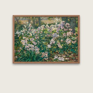 Vintage Impressionist Floral Painting High-Quality Art Print Windflowers Fine art wall decor Download Printable