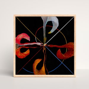 Hilma af Klint, instant download, Abstract Painting, The Swan, Modern Wall Art, Printable Digital Art for Home Decor