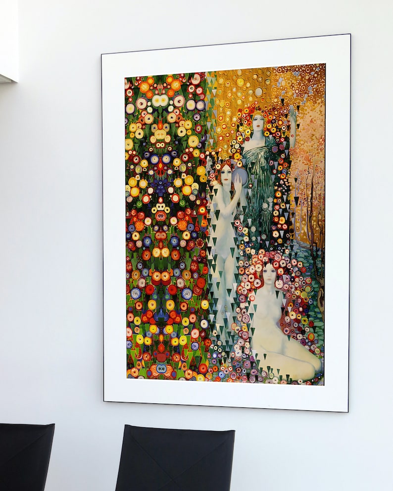 Cartel digital inspirado en Gustav Klimt La vida y animación de Meadows ...