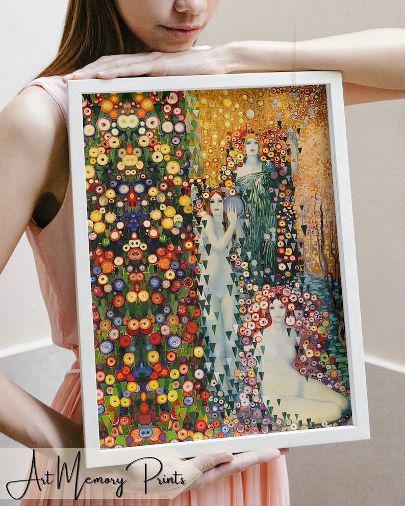 Cartel digital inspirado en Gustav Klimt La vida y animación de Meadows ...