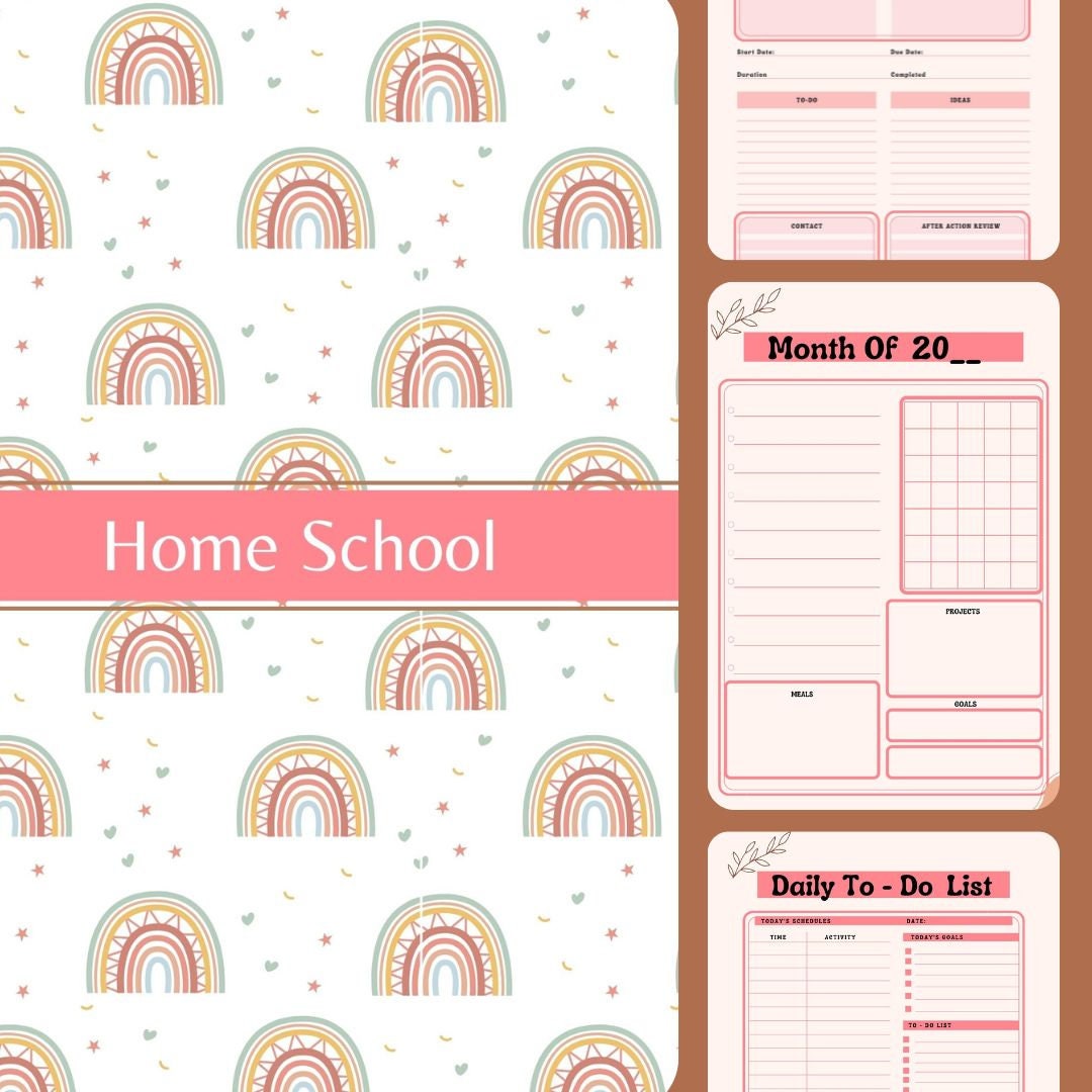 Homeschool Planner Printable for Moms Daily Focus, Monthly Planners ...