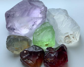 68 ct Rough Gemstone Mix – Raw Crystals for Jewelry, Tumbling, & Healing