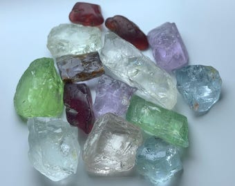 Rough Gemstone Mix: Raw Crystals for Jewelry Making, Healing Stones