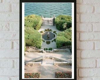 Comomeer, Italië digitale download Art Print, Europa reizend op film, Villa Carlotta Home Decor Luxe, elegant Wall Gallery Decor