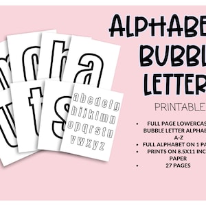 Afdrukbare pdf-alfabet kleine letters – volledig alfabet op één pagina + afzonderlijke letters – afdrukbare ABC-alfabetletters