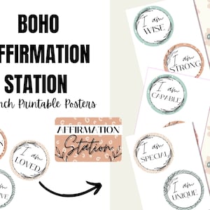 Boho Classroom Decor, Boho Classroom Door Decor Affirmation Station
