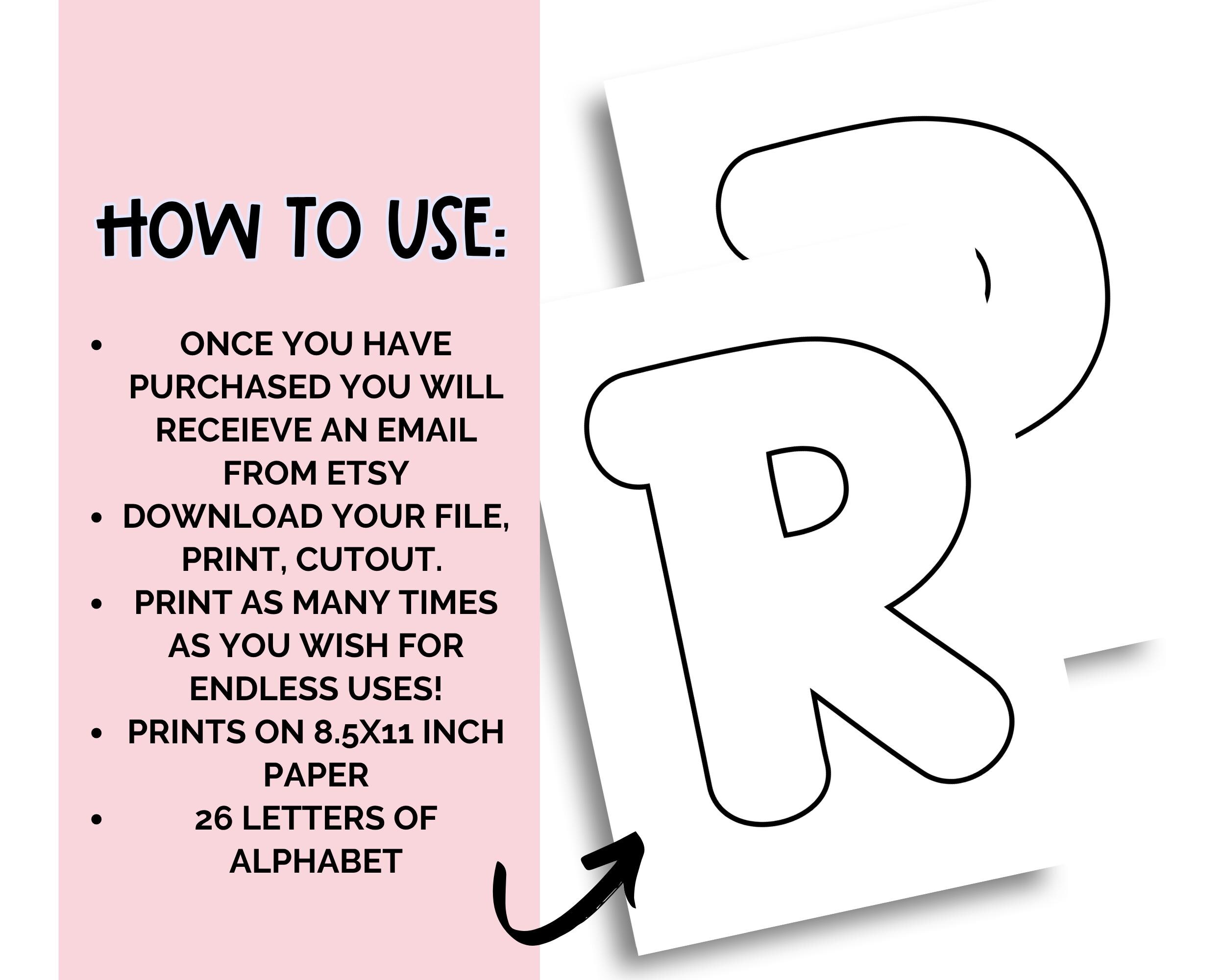 Printable Alphabet Bubble Letters Pdf Instant Download ABC Letters ...