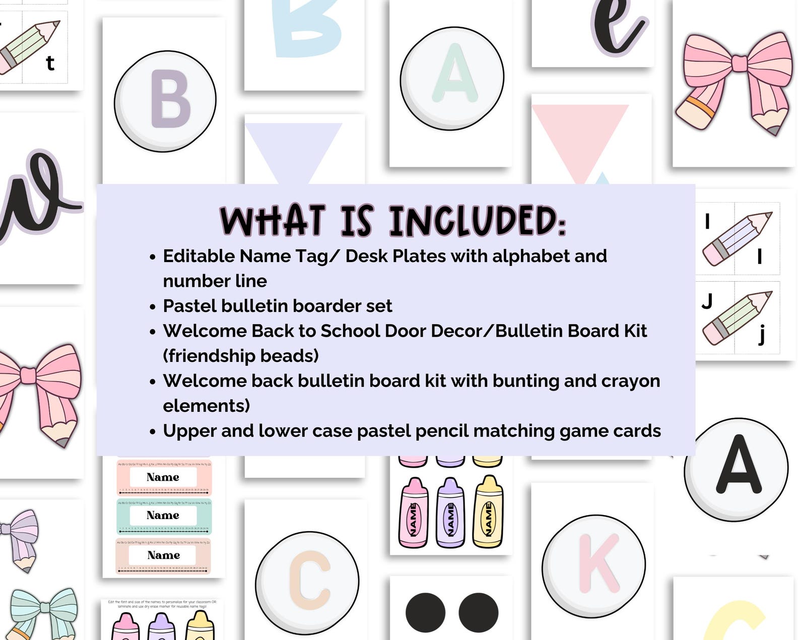 Pastel Calm Classroom Printable Bundle | Classroom Decor Bundle Back to ...