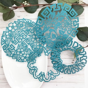 Lots de 4 motifs floraux faits main pour décoration - Anniversaire - Fabrication de cartes - Anniversaire - Scrapbooking - Cadeaux uniques - PC 003