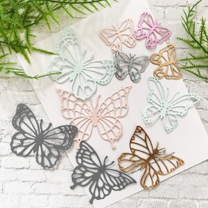 10 pièces papillon découpées I papier découpé I fabrication de cartes, fournitures pour scrapbooking, journal indésirable, fournitures pour créations créatives en papier - PC007