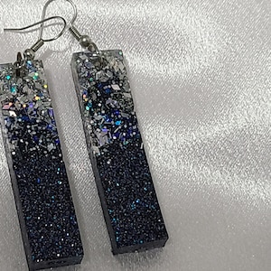 Black and silver earrings