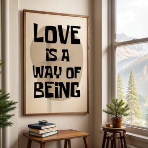 Love Print Wall Art Printable Modern Wall Art Home Decor Trendy Wall Art Preppy Room Decor Aesthetic Posters Digital Print Typography Poster
