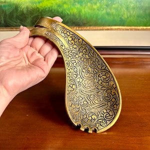 Vintage Oppenheim Israel Brass Trinket Dish: Mid Century Modern Judaica Decor