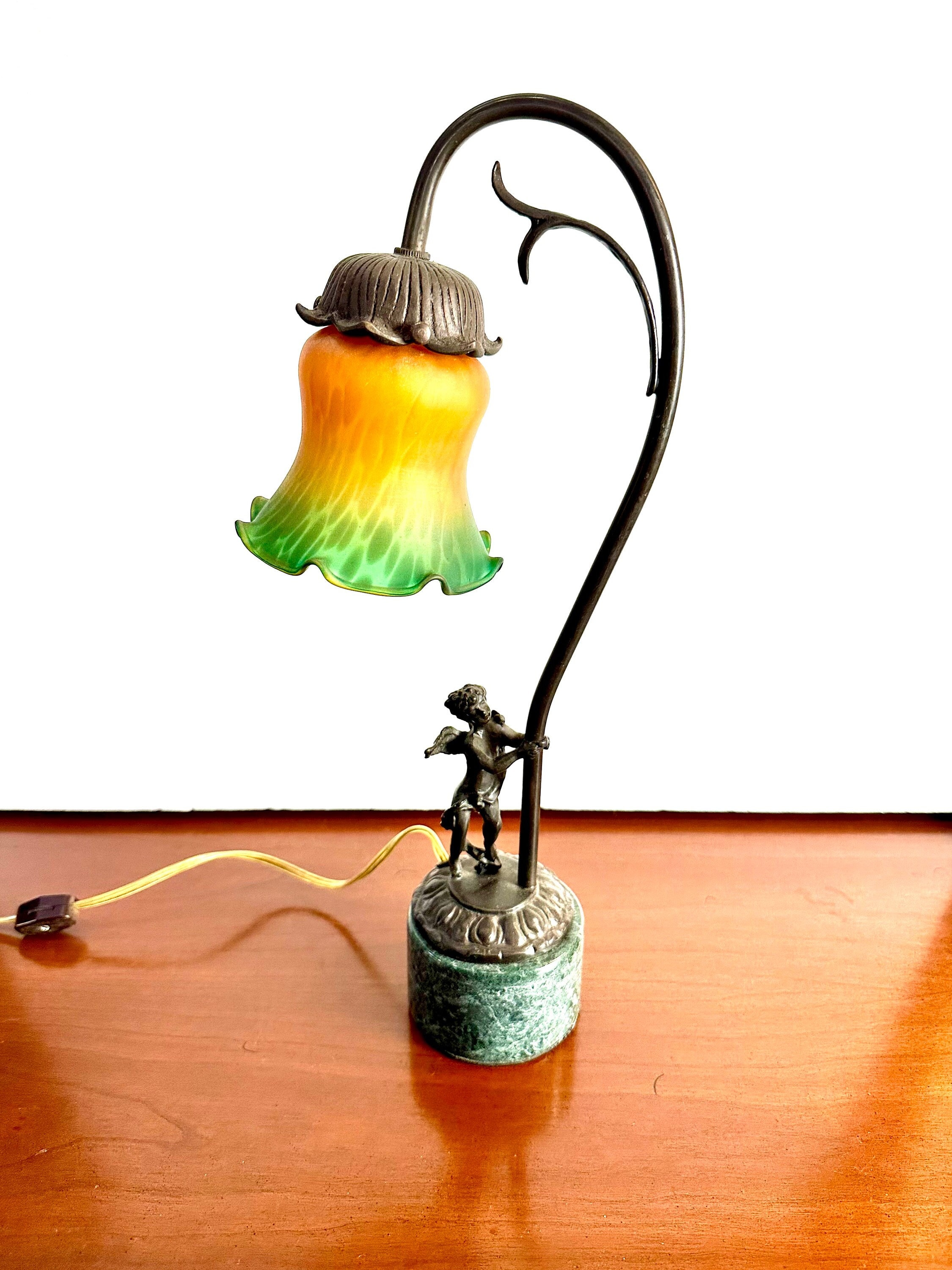 Vintage Flower Marble Lamp - Etsy