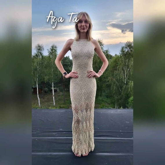 Dangerous Lady Elegant lace crochet dress pattern