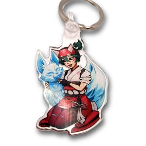 Overwatch Kiriko Keychain Cute kiriko keychain Ita bag decor Gift for Gamers