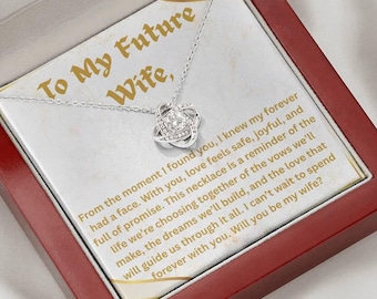 Gift For Future Wife Necklace Meaningful Engagement Gift for Fiancee Romantic Bride To Be Jewelry Proposal Gift For Girlfriend Gift