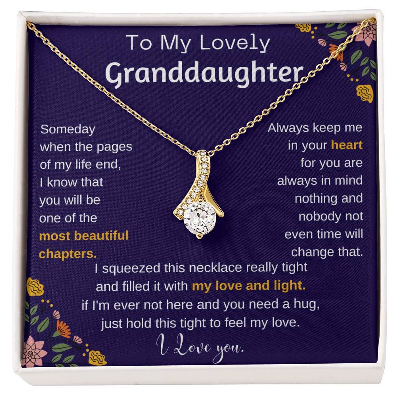 thumbnail image 2 of Granddaughter Gift From Grandma, Granddaughter Necklace, Granddaughter 2 of 13