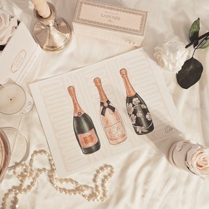 The Rosé Champagne Trio Art Print - Wall Art Print