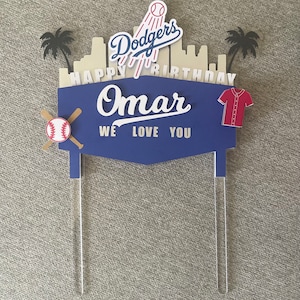 Dodgers Baseball Cake Topper