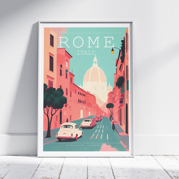 Affiche vintage de ROME | affiche de voyage de ROME | Cadeau ROME