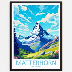 Matterhorn Travel Print Wall Decor Wall Art Matterhorn Wandbehang Home Décor Matterhorn Geschenk Kunstliebhaber Schweiz Art Home Decoration