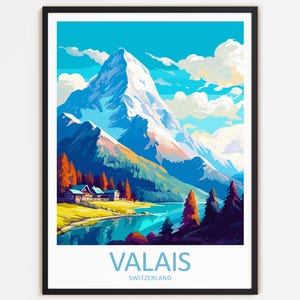 Wallis Reise Print Wall Dekor Wall Art Wandbehang Wallis Kunst Wallis Dekor Wallis Geschenk Kunstliebhaber Schweiz Kunst Dekoration