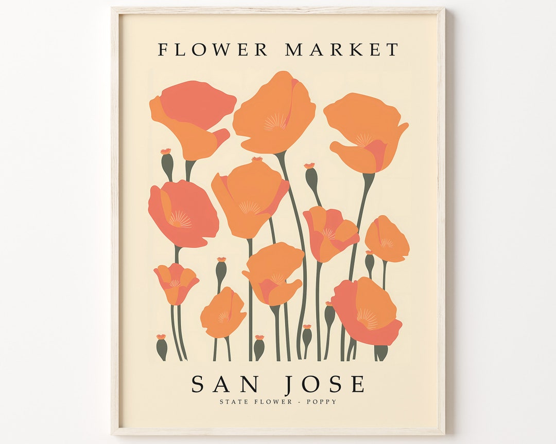 San Jose California FLOWER MARKET San Jose STATE Flower Etsy