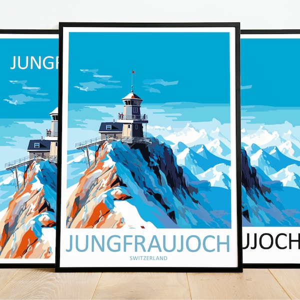 Jungfraujoch Travel Print Jungfraujoch Art Poster Zwitserland Art Print Jungfraujoch Gift Jungfraujoch Wall Art Jungfraujoch Artwork