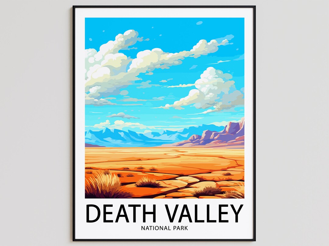 Death Valley Travel Poster Death Valley Print National Park - Etsy