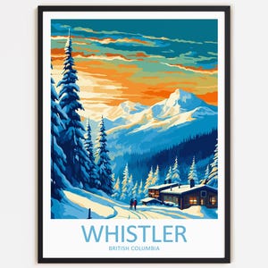 Whistler Reise-Druck-Wand-Dekor-Wand-Kunst-Whistler-Wand-behängende Hauptdekor Whistler-Geschenk-Kunst-Liebhaber-Britisch-Columbien-Kunst-Haus-Dekoration
