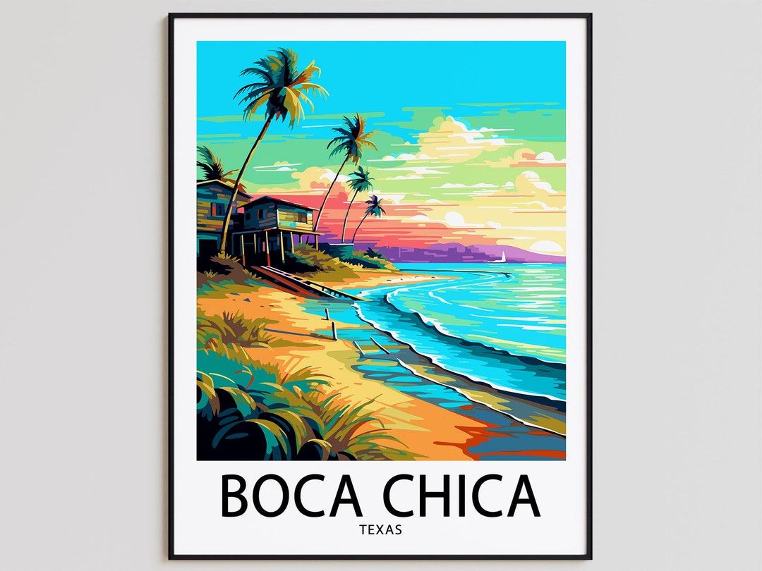 Boca Chica Travel Poster Boca Chica Print Texas Art Print Boca Etsy boca-chica-travel-poster-boca-chica-print-texas-art-print-boca-etsy