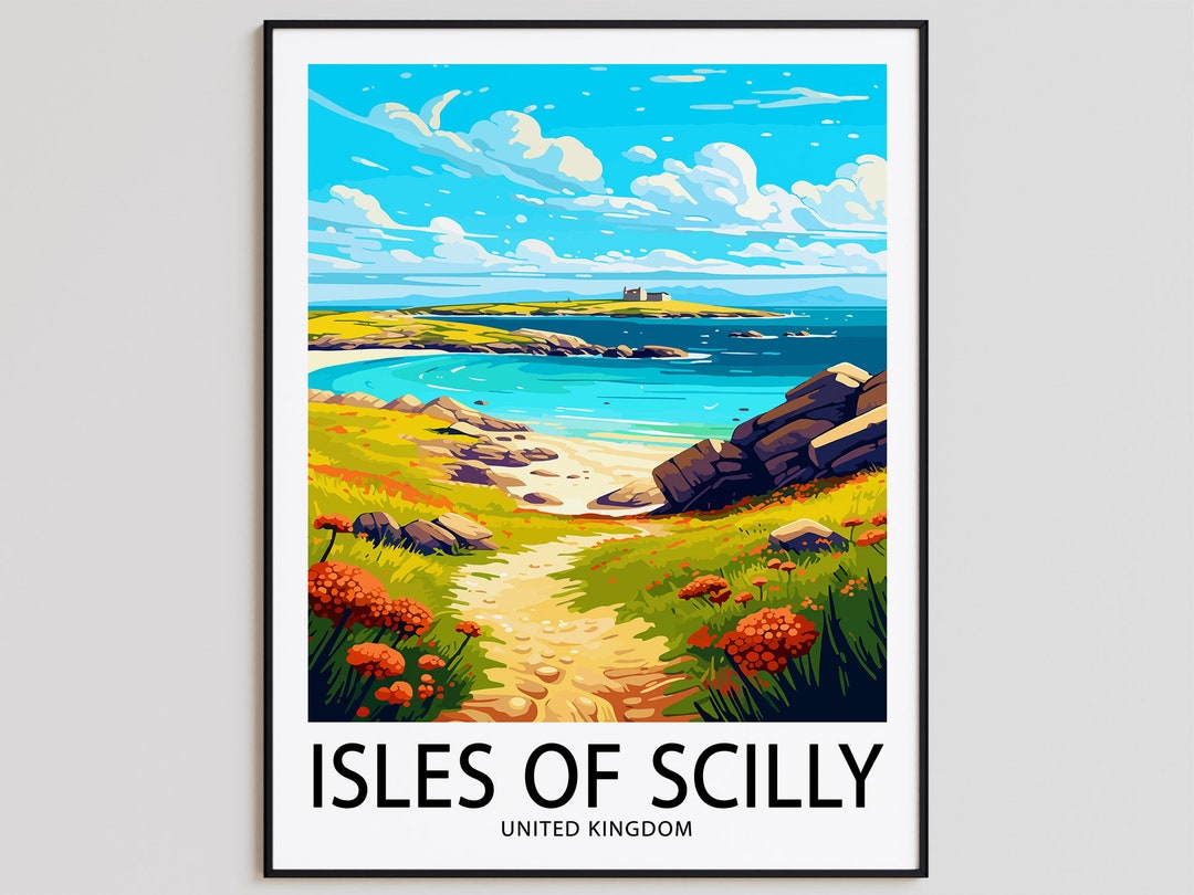 Isles of Scilly Travel Poster Isles of Scilly Print United Etsy