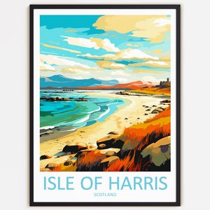 Décoration murale imprimée voyage sur l'île de Harris, art mural
