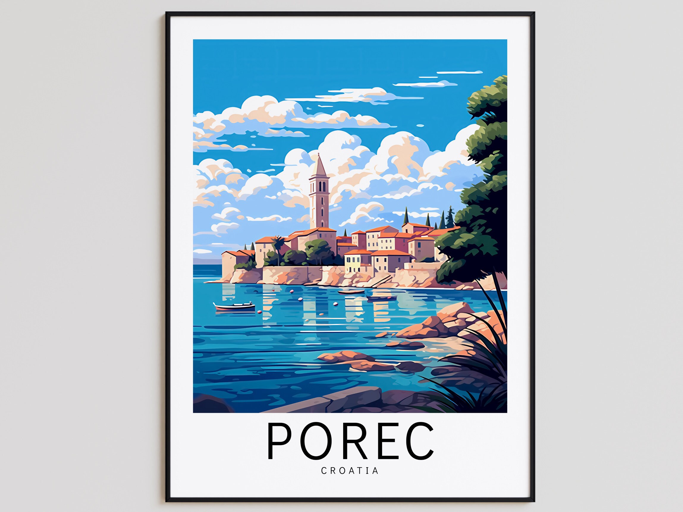 Porec Travel Poster Croatia Porec Print Porec Gift