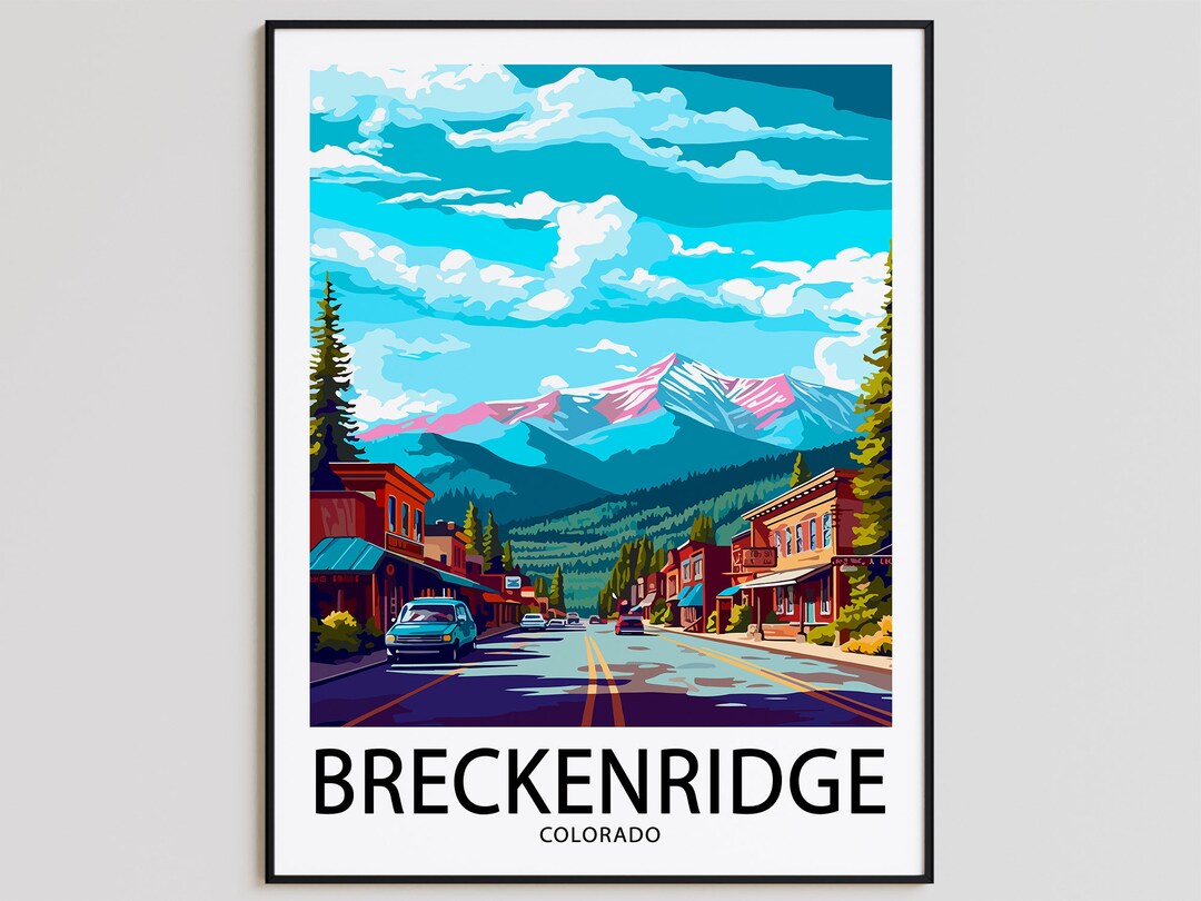 Breckenridge Travel Poster Breckenridge Print Colorado Art Print
